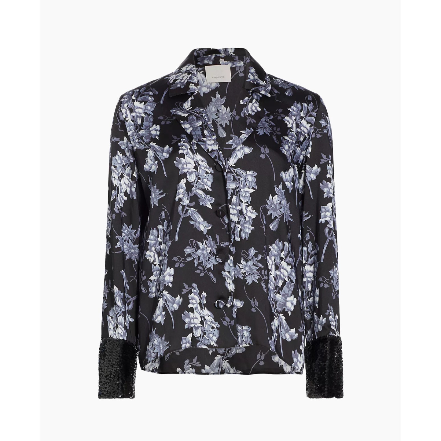 Nwt Cinq Sept Coastal Floral Phoebe Top Sz L
